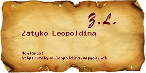 Zatyko Leopoldina névjegykártya